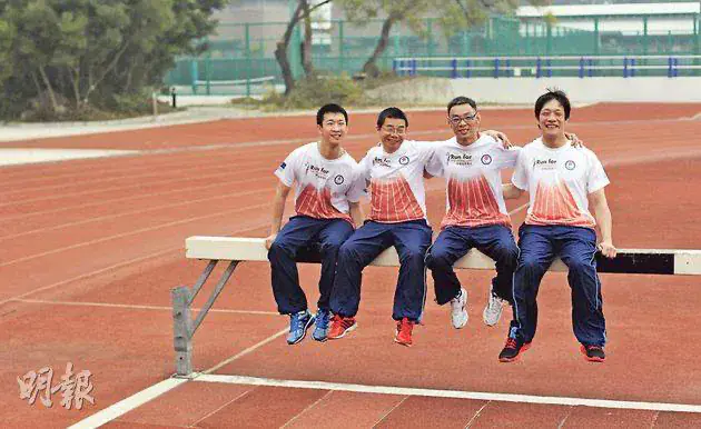 蘇樺偉（左起）、張耀祥、陳成忠和趙國鵬是1996年亞特蘭大殘奧會的英雄，他們為香港贏得首枚4×100米接力賽的金牌。
